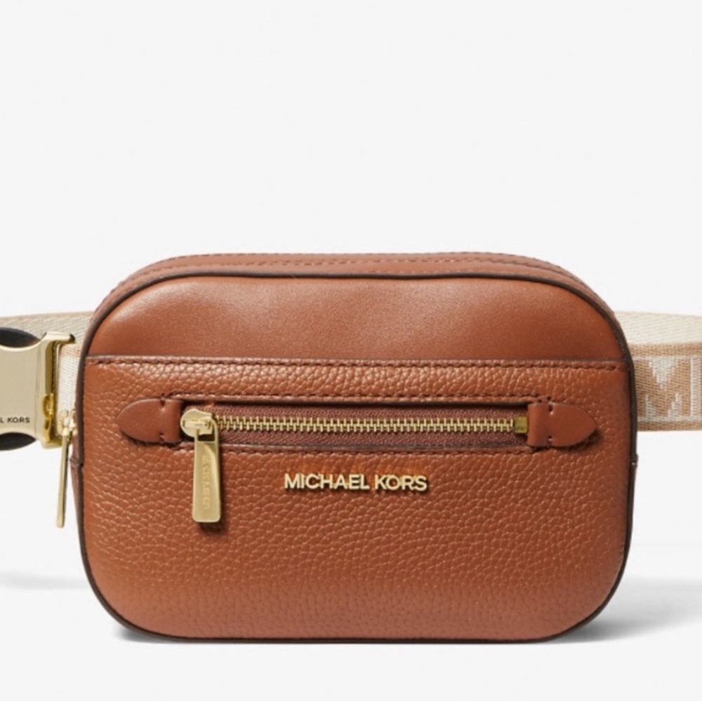 Michael Kohrs - Jet Set Small Pebbled Leather Belted Bag